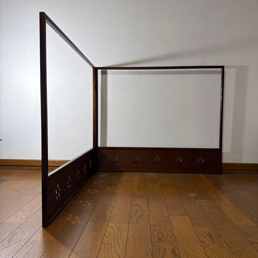 茶道具 表千家 如心斎好 桑 捻梅透し 風炉先屏風