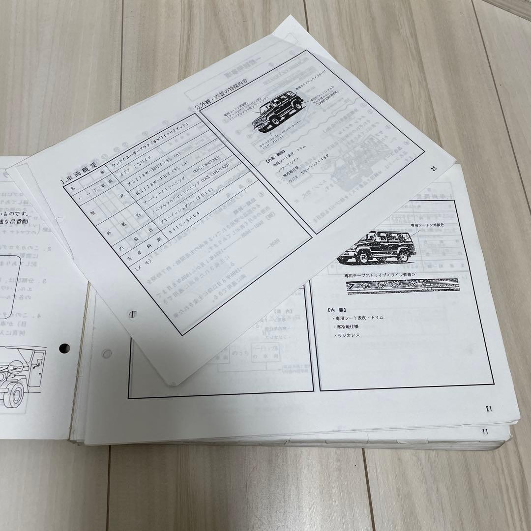 トヨタ ランドクルーザー パーツカタログ 1990年モデル　ランクル70