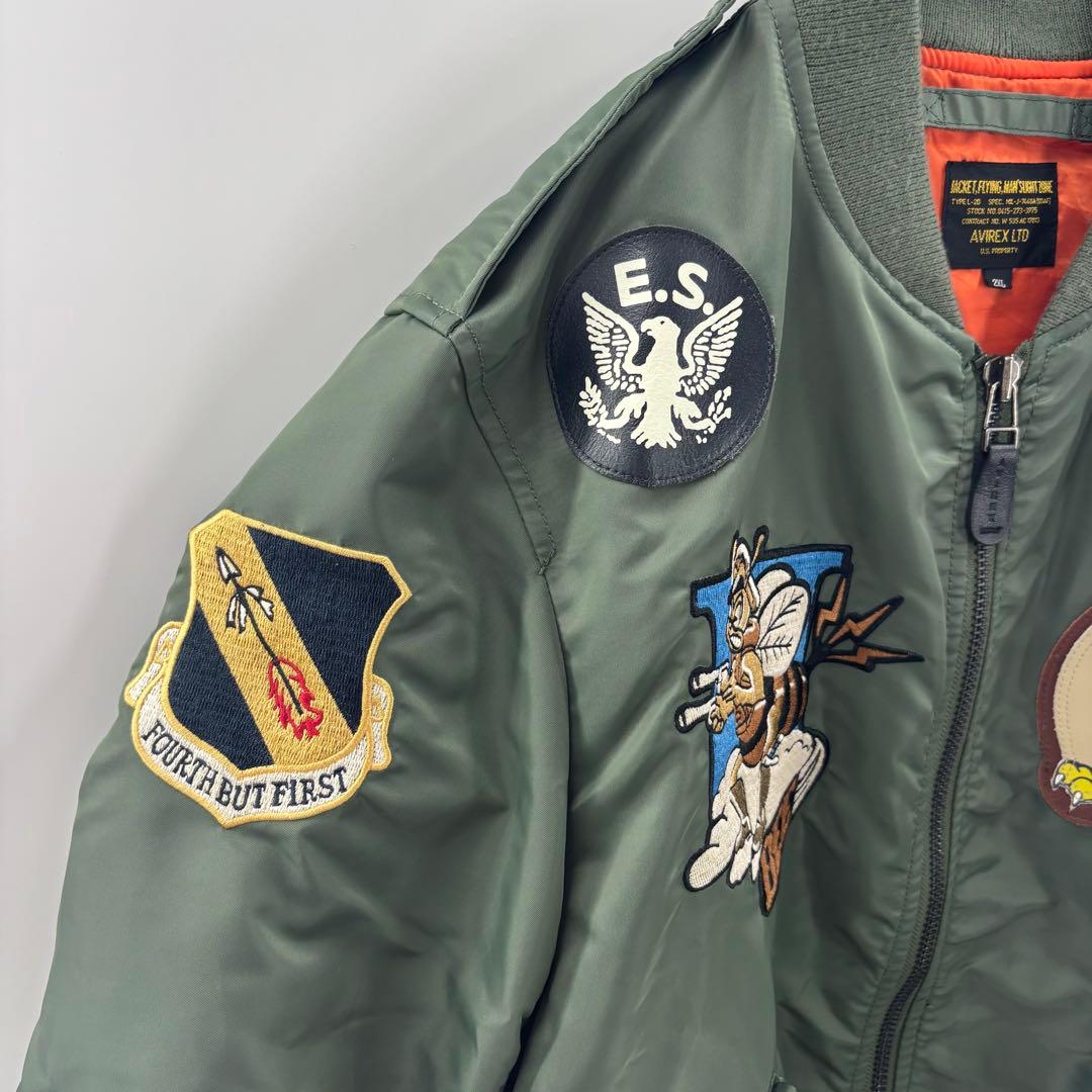 ［希少］ AVIREX MA-1 L2-B フライトジャケット　刺繍 ワッペン