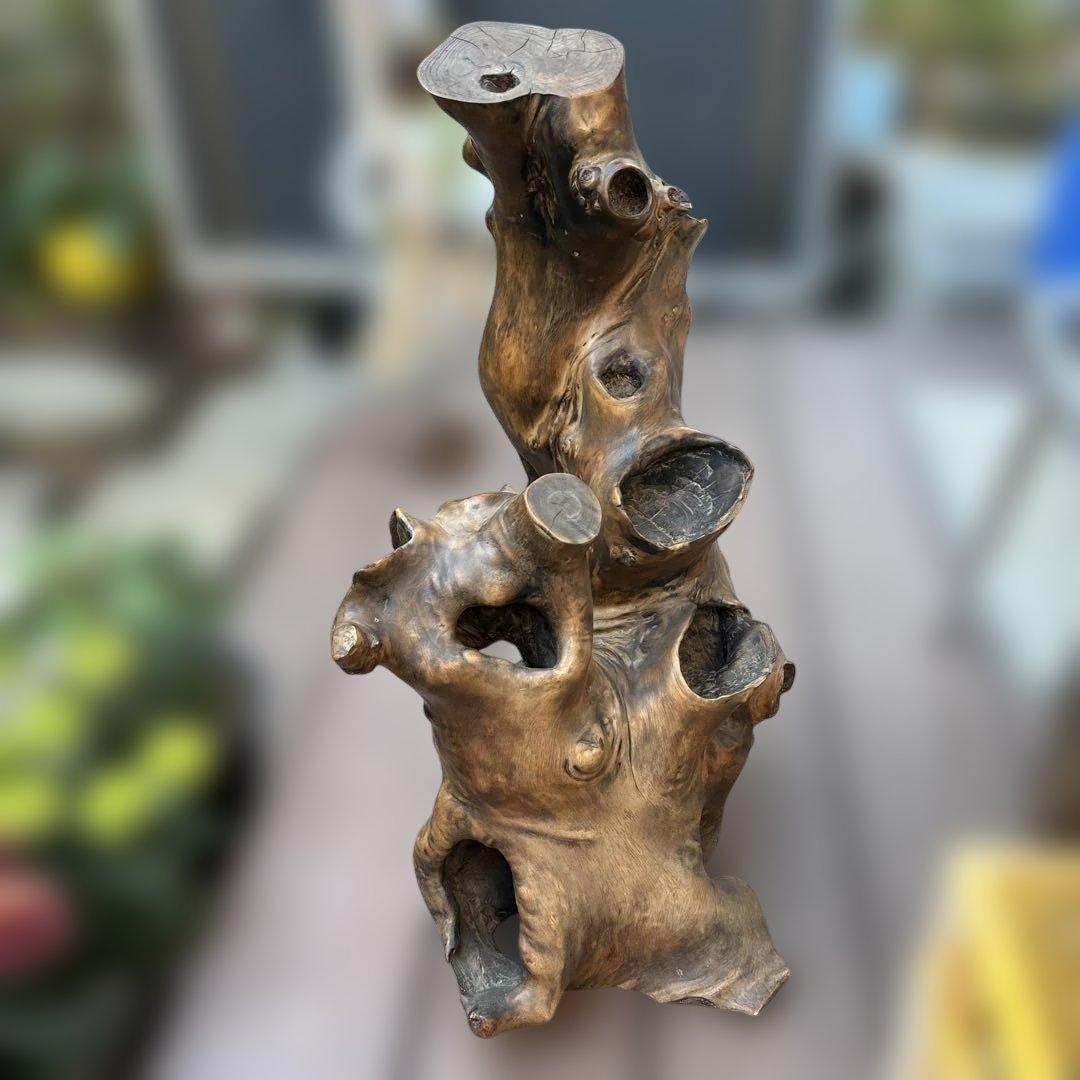 貴重 送料込み 高さ70cｍ 天然木の置物 木の洞 衝立　オブジェ インテリア