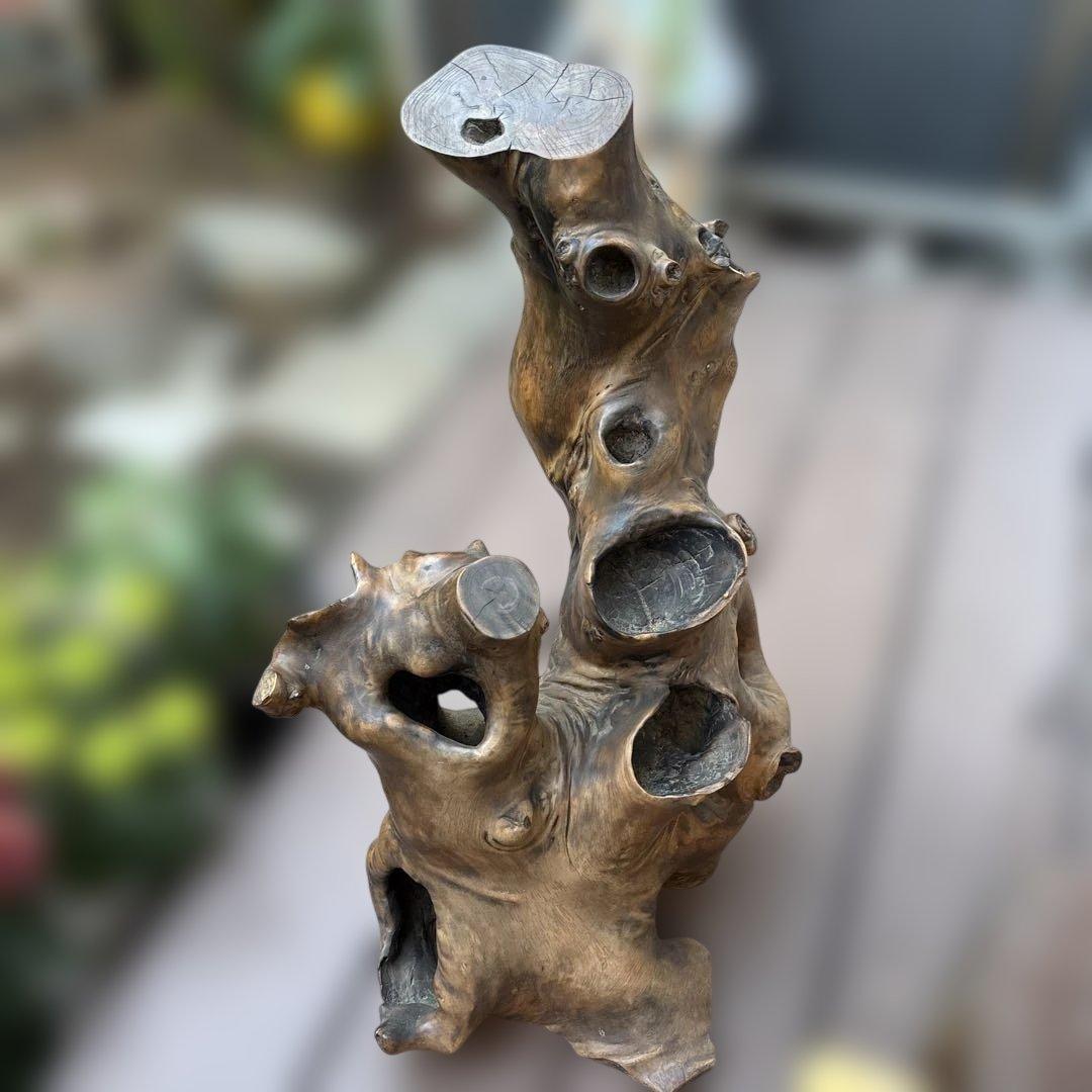 貴重 送料込み 高さ70cｍ 天然木の置物 木の洞 衝立　オブジェ インテリア