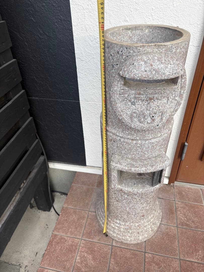 石材製 郵便ポスト型 装飾品 約90cm