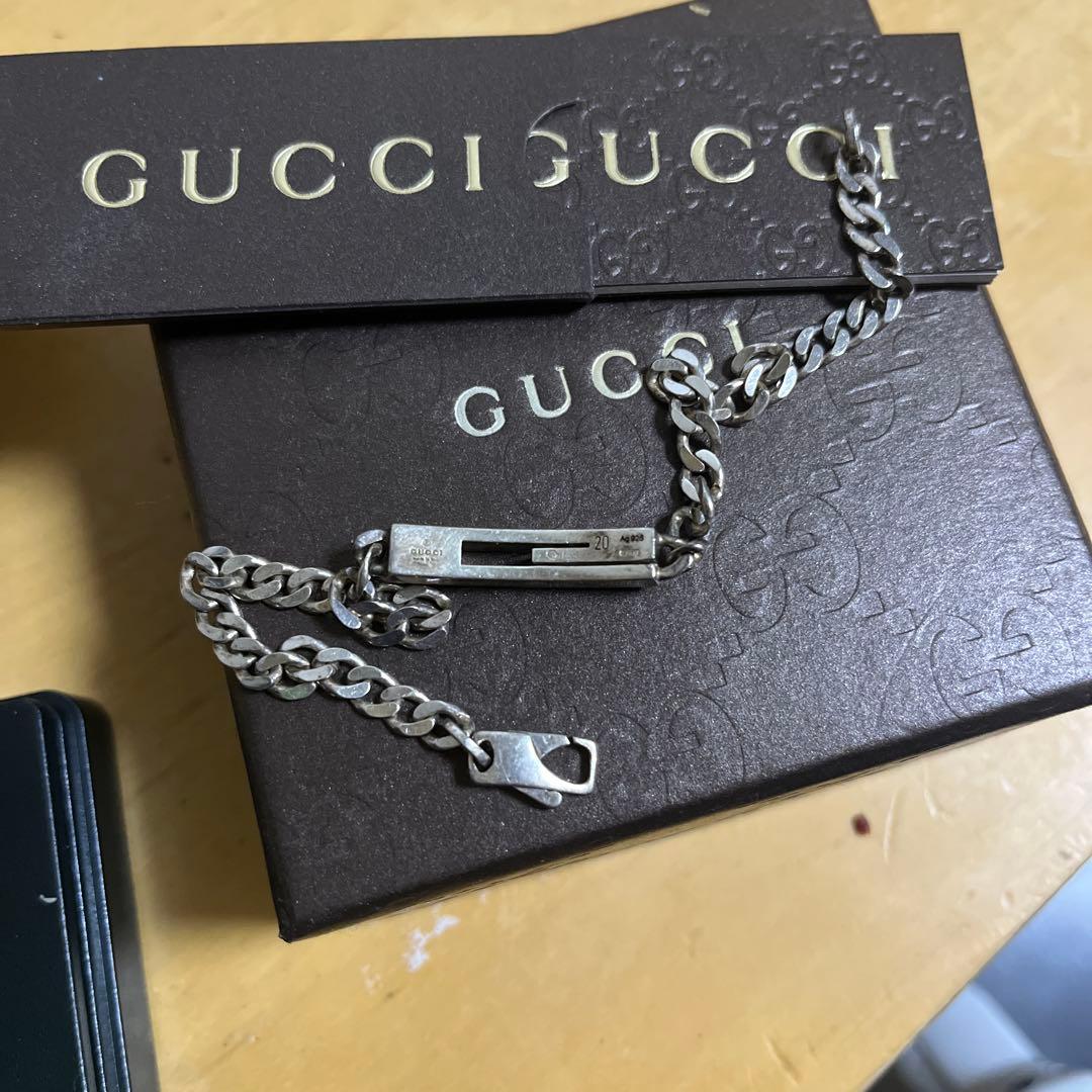 GUCCI　チェーンブレスレット 喜平 シルバー