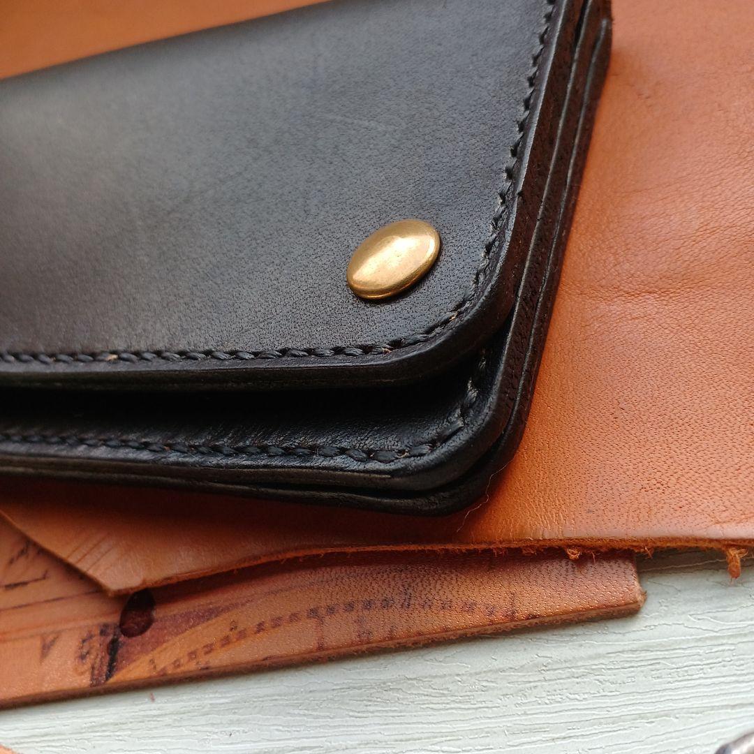 トラッカーウォレット　ロング　茶芯　ハンドメイド