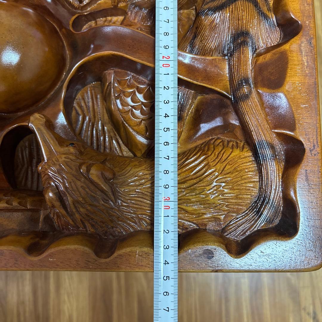 中国美術 木彫 彫刻 天然木 テーブル 美術品