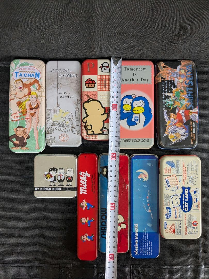 昭和レトロ 缶 ペンケース まとめ売り キャラクター 聖闘士星矢