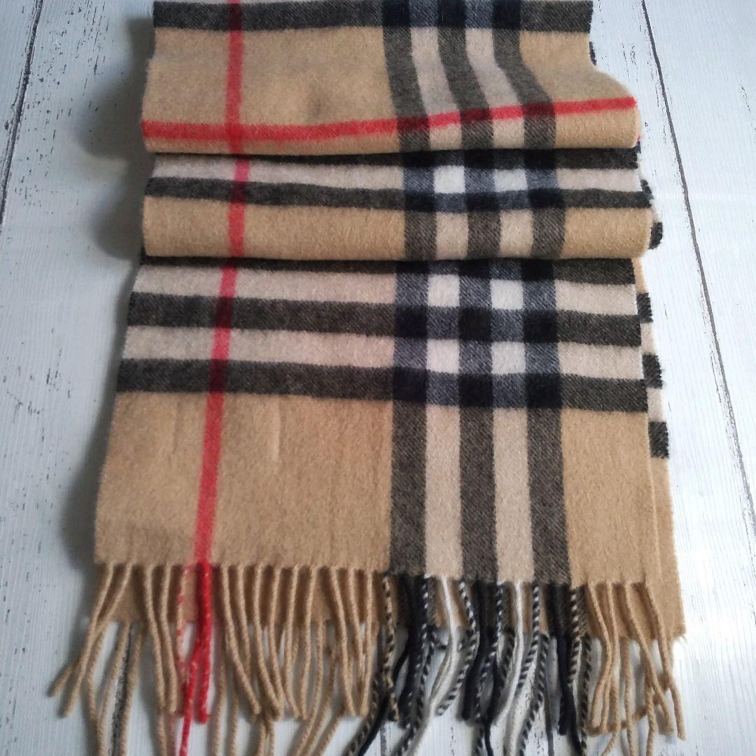BURBERRY　バーバリーカシミヤ100%　マフラー　メガチェック 英国製