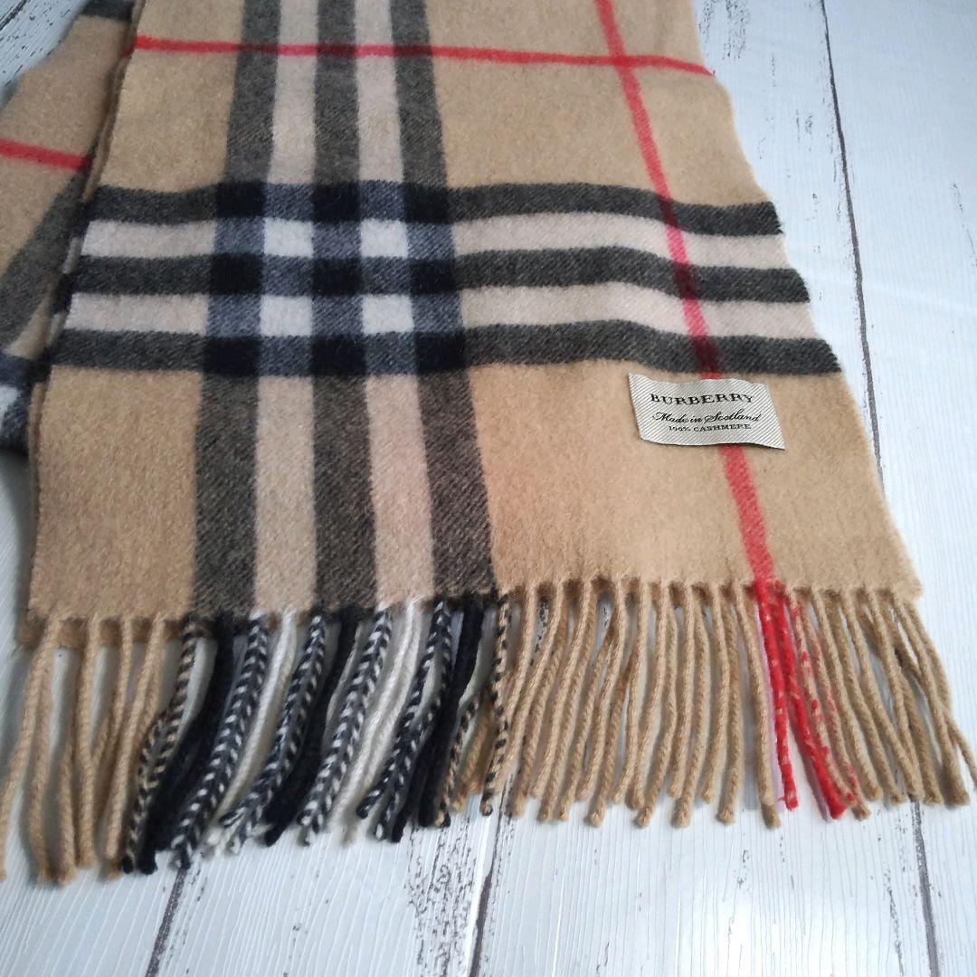 BURBERRY　バーバリーカシミヤ100%　マフラー　メガチェック 英国製