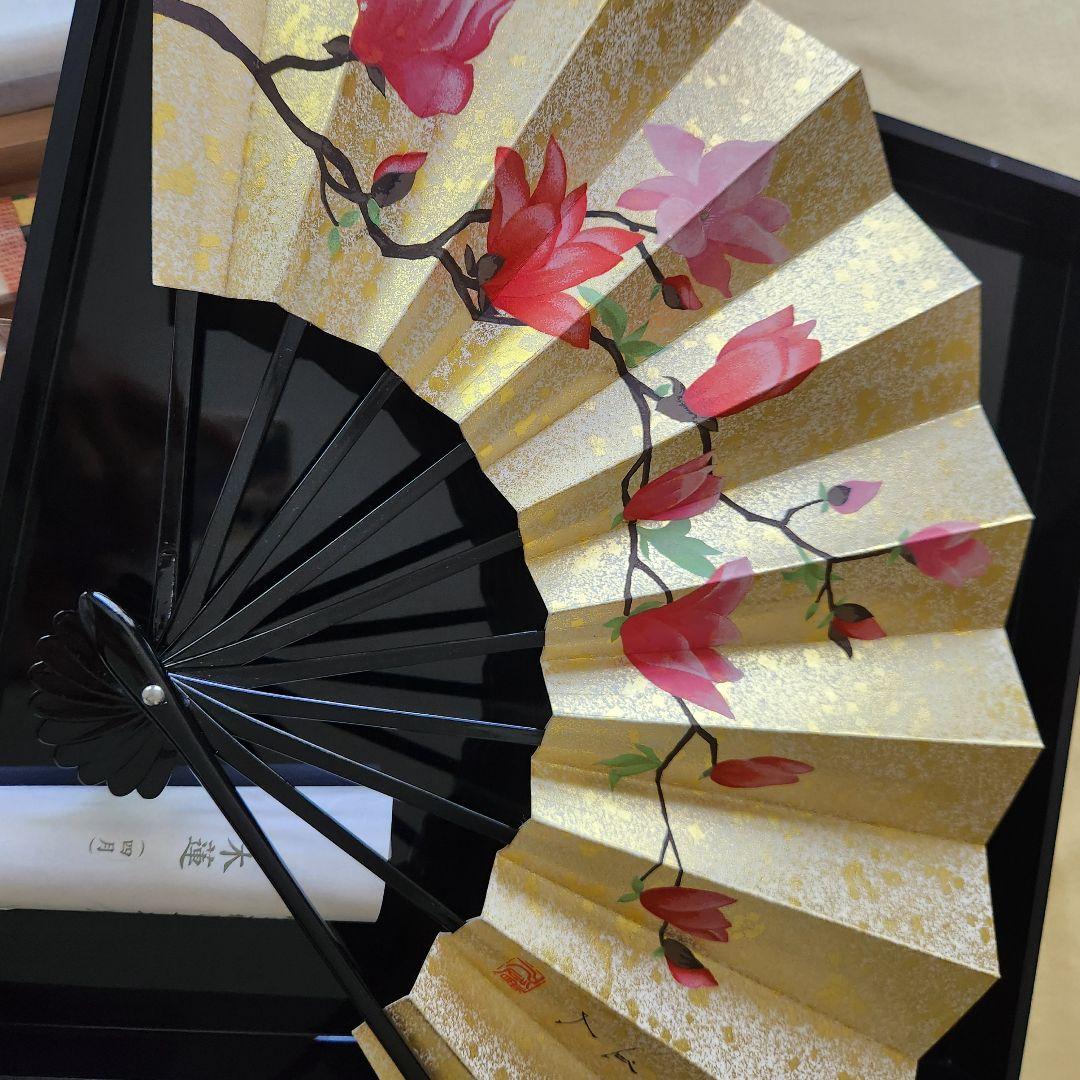 扇/季節の花12か月、工芸品、箱入り