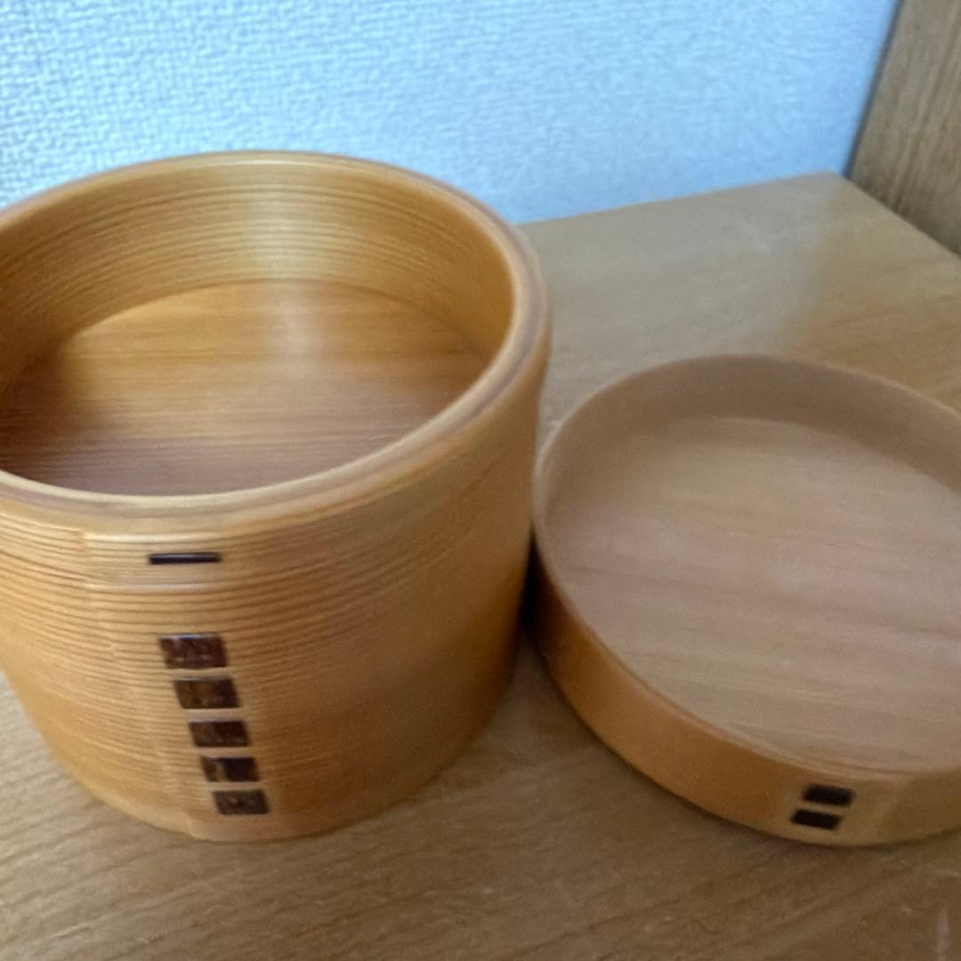 栗久　丸二段弁当　箱　新品　未使用