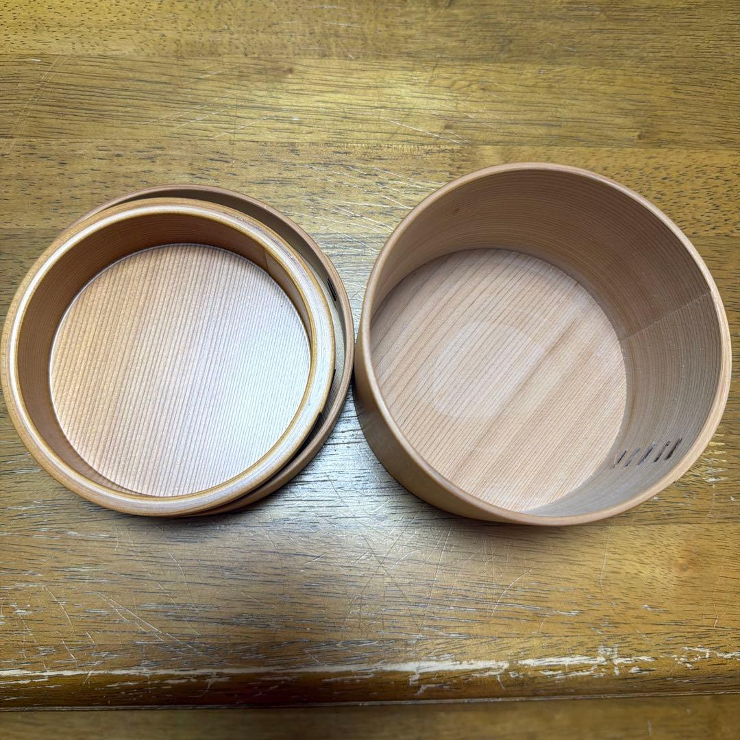 栗久　丸二段弁当　箱　新品　未使用