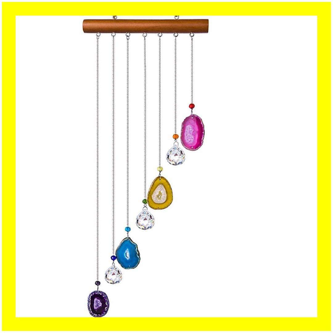 ベル 手作り瑪瑙 スライス　風鈴 吊り下げ リビングルーム 装飾記念チャイム