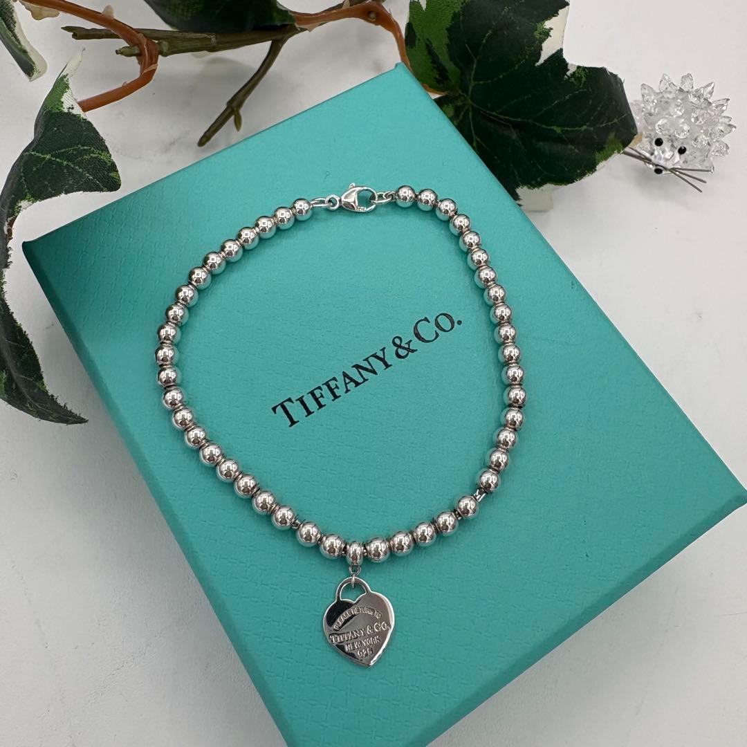 【新品仕上げ済】ティファニー　リターントゥハート　ブレスレット ボールチェーン
