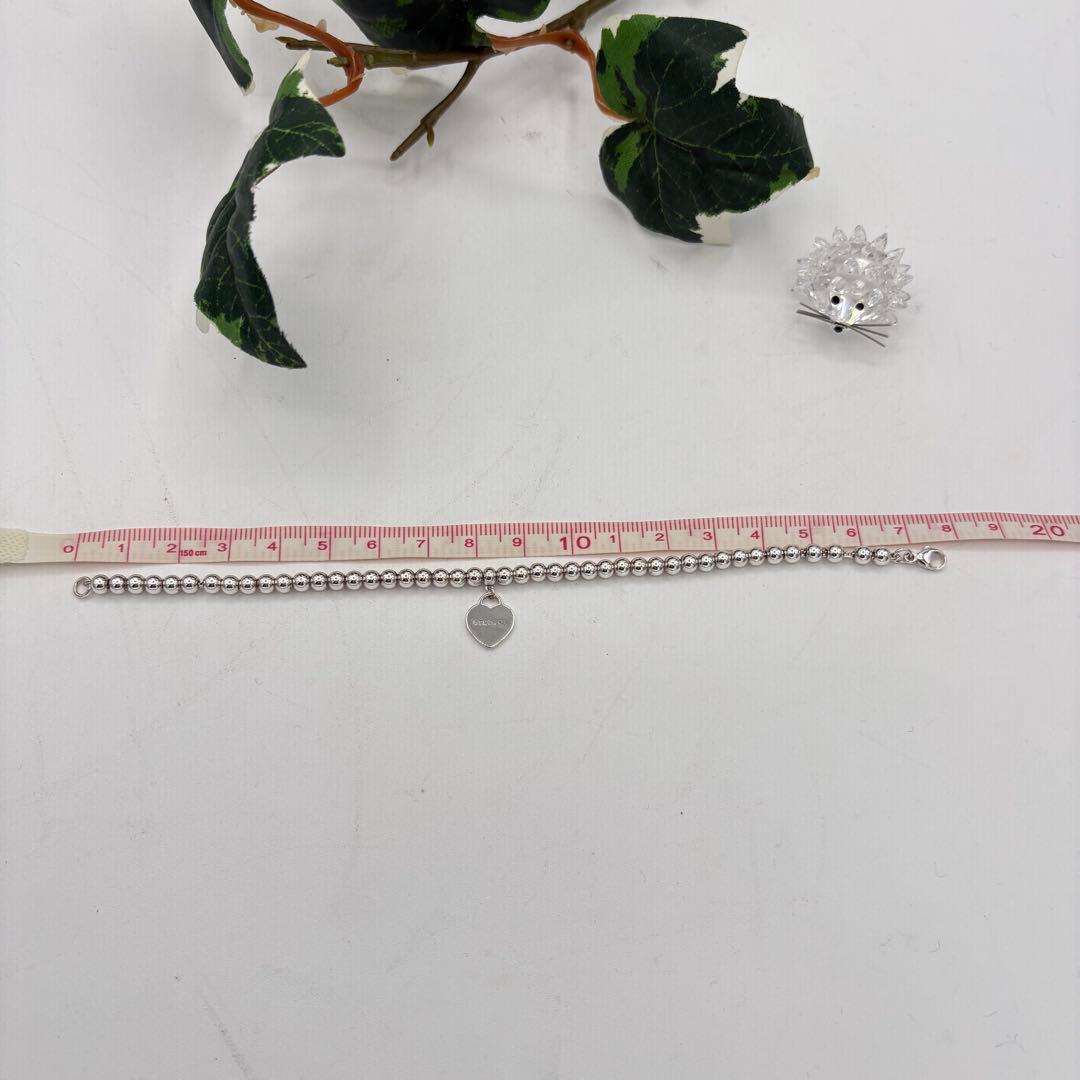 【新品仕上げ済】ティファニー　リターントゥハート　ブレスレット ボールチェーン