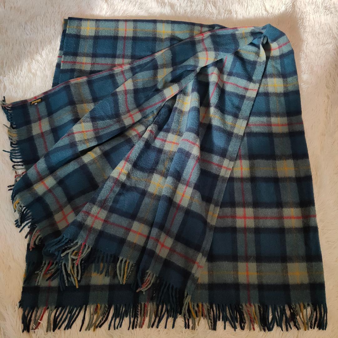 美品✨Johnstons of Elgin タータンチェック ビッグストール