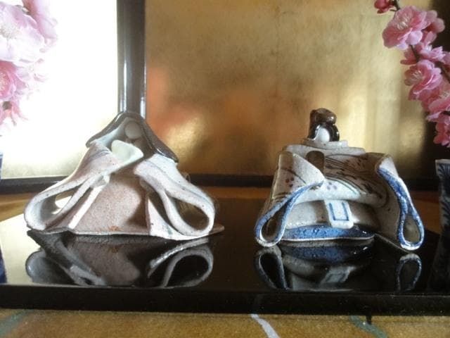 【美品】雛人形　焼物のお雛様　陶器 人形　日本人形　おひなさま