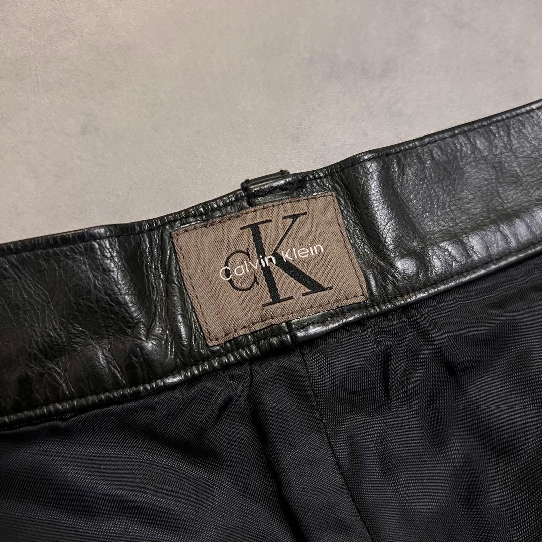 パンツ Caivin  90s leather straight pants