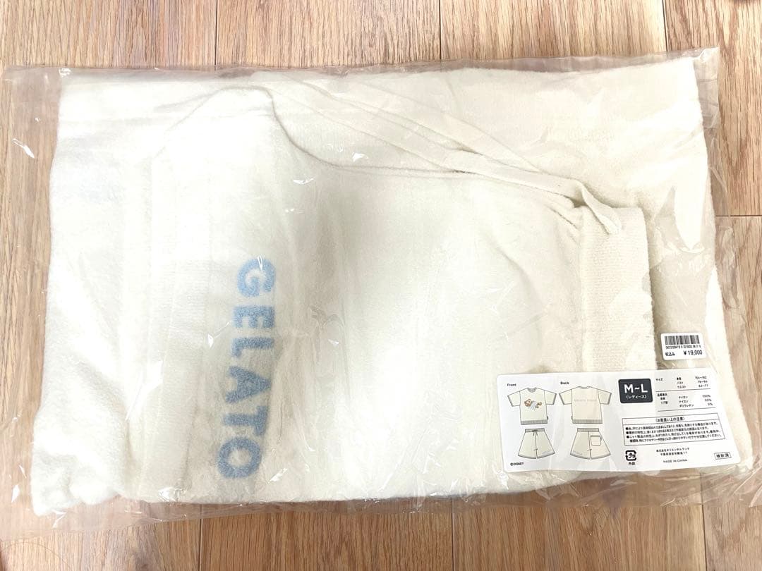 【東京ディズニーシー入園者限定】 ジェラピケ ダッフィー 半袖 ルームウェア 白