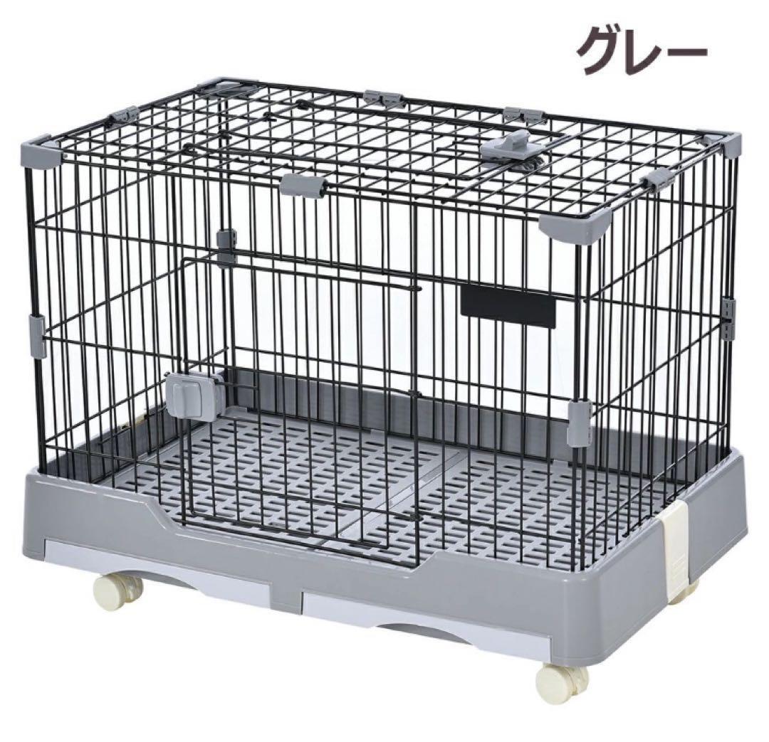 グレー 小動物用ケージ 引き出し式トレー付き