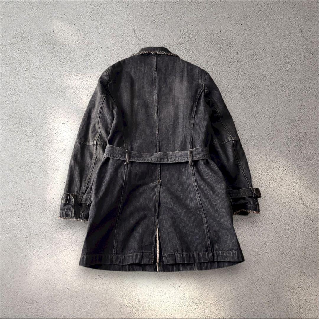 【ブラックフライデー価格】archiveデニムベルトコートギミックグランジY2K
