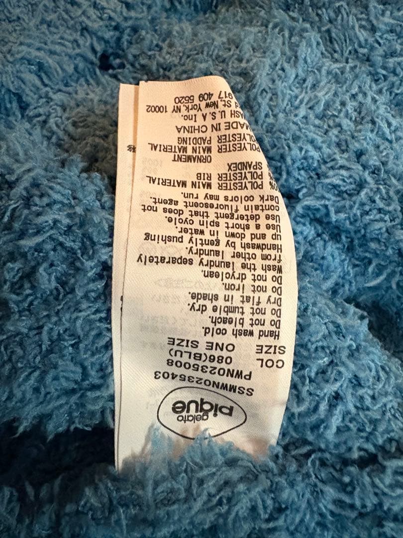 未使用ジェラートピケクッキーモンスターワンピース青ブルーPWNO235008