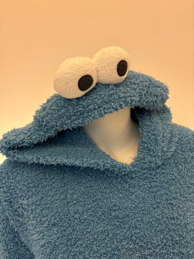 未使用ジェラートピケクッキーモンスターワンピース青ブルーPWNO235008