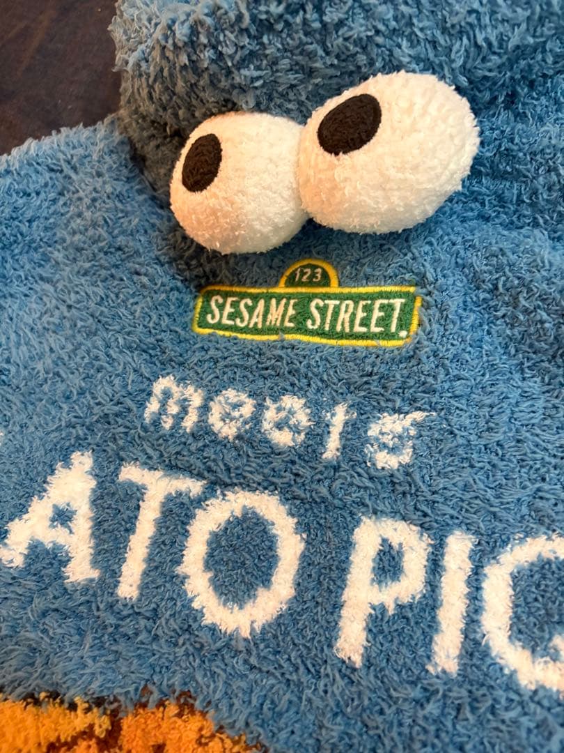 未使用ジェラートピケクッキーモンスターワンピース青ブルーPWNO235008