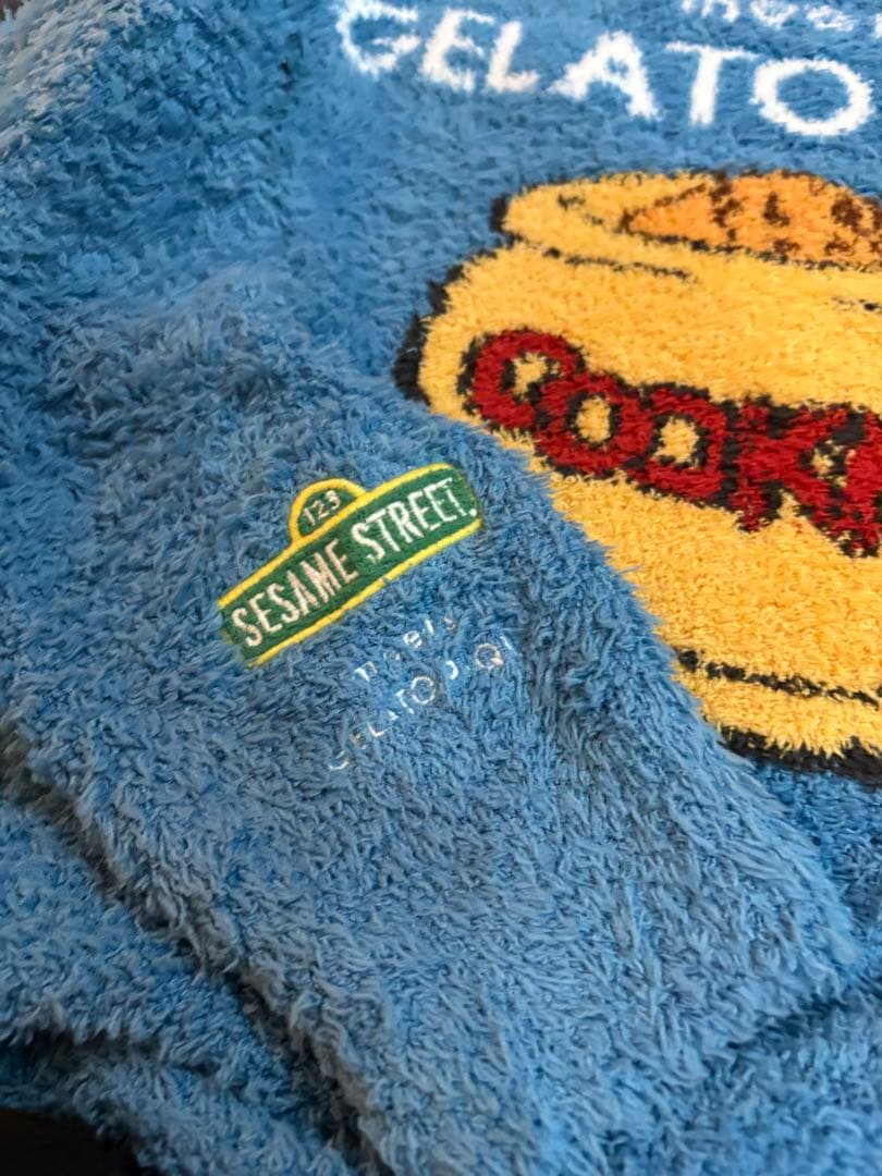 未使用ジェラートピケクッキーモンスターワンピース青ブルーPWNO235008