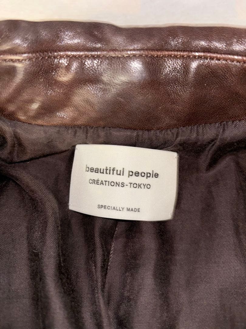 希少☆beautiful peopleブラウン レザージャケット ライダース