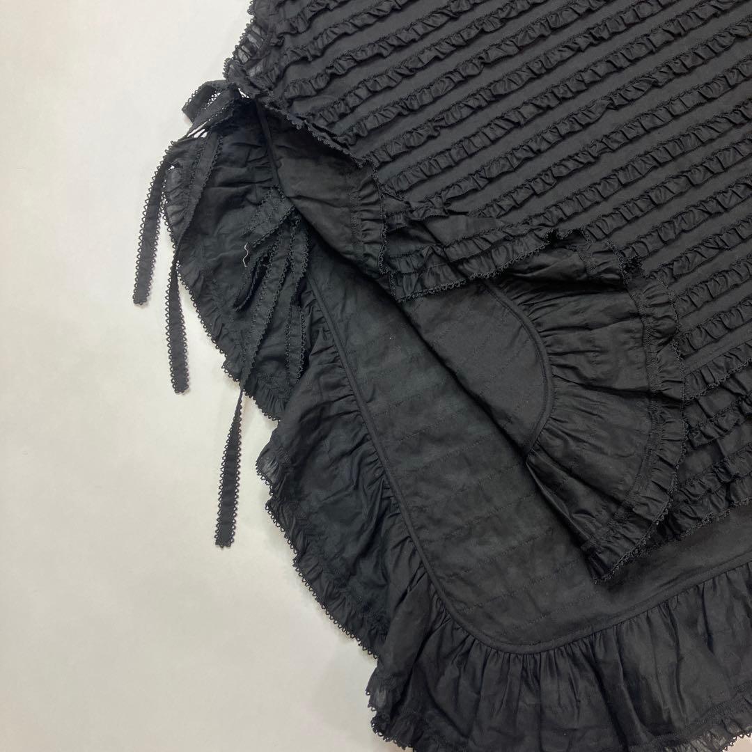 【試着のみ】ピンクハウス ピンク 総ピコフリル豪華タブリエ/2024年 春