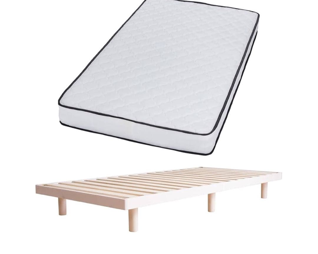 シングルマットレスとベッドフレームセット