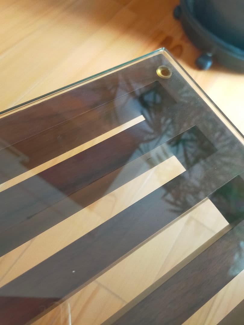 【美品】ローテーブル ガラス天板 スクエア