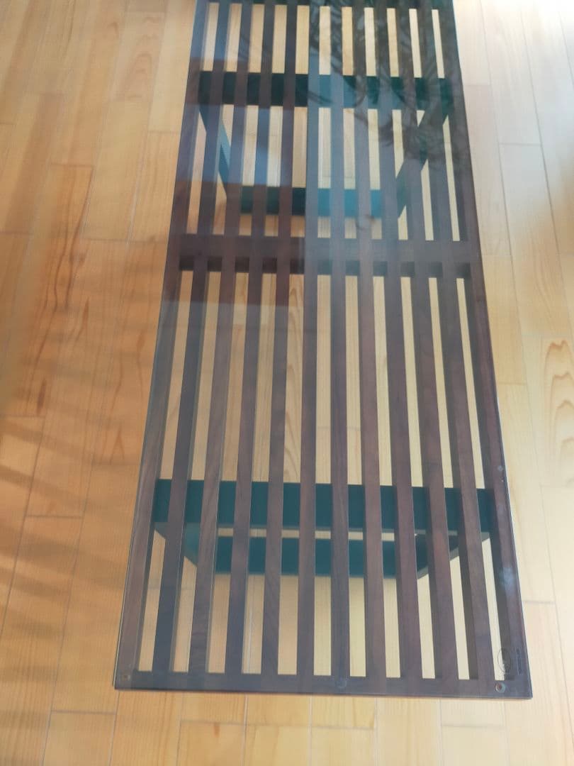 【美品】ローテーブル ガラス天板 スクエア