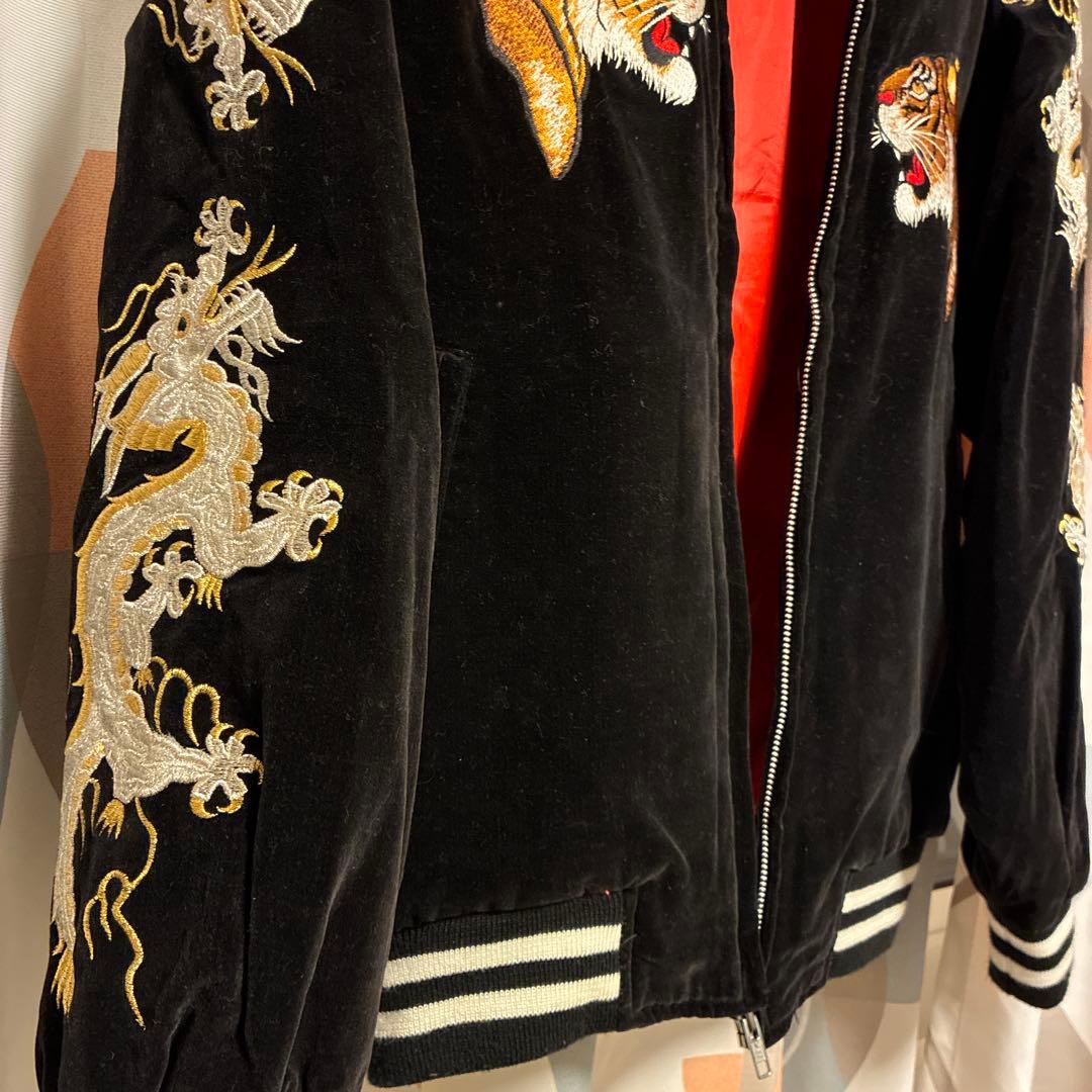 希少★LONDON FB 沢尻エリカ着用モデル ベロア 虎刺繍 スカジャン