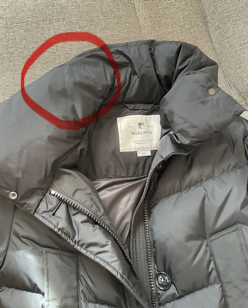 ウールリッチ ダウンジャケット Ws LOGO JACKET ブラック XS