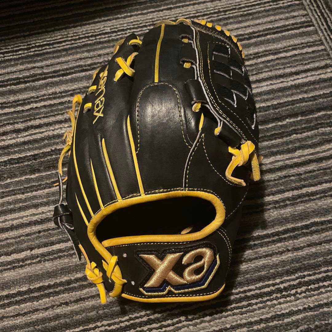 ザナックス 野球軟式グラブ黒/黄