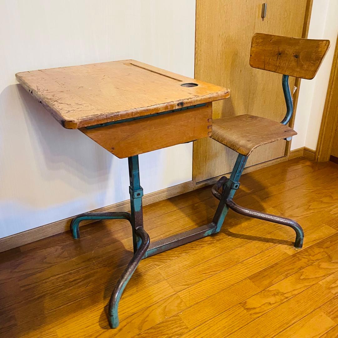 アンティーク フランス スクールデスク  学校  昭和 レトロ ヴィンテージ