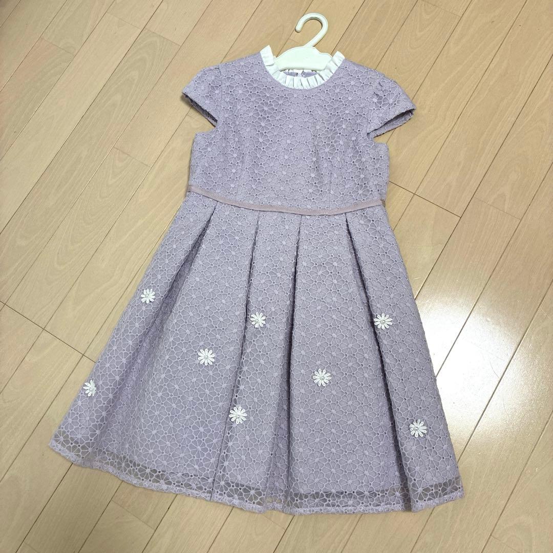 【美品】プティマイン　入学式　卒園式　紫 フォーマルワンピース　女の子120