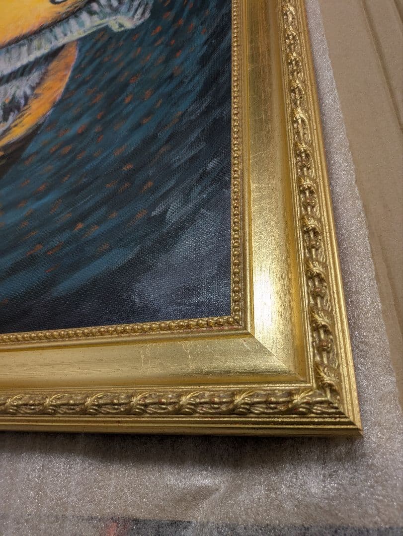 ゴッホ ピカチュウ 金枠 XL 証明書付き キャンバスアート ジクレー