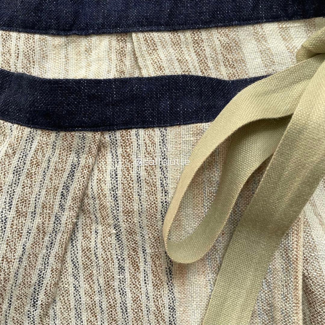 Vlas Blomme ヴラスブラム リネンストライプエプロン TOUJOURS