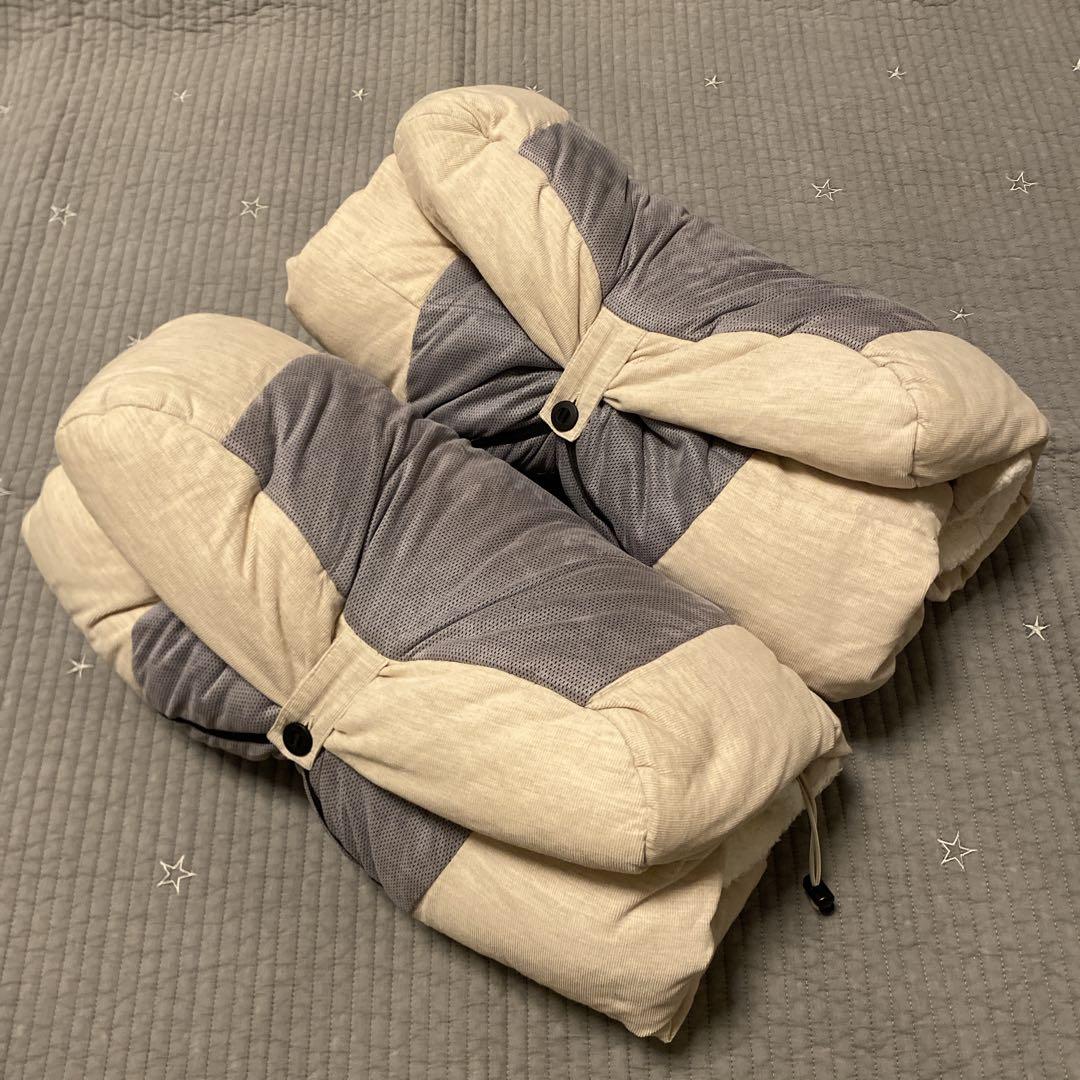 【美品】エアバギー 双子 ダウンフットマフ トップライン ベージュ　ベビーカー