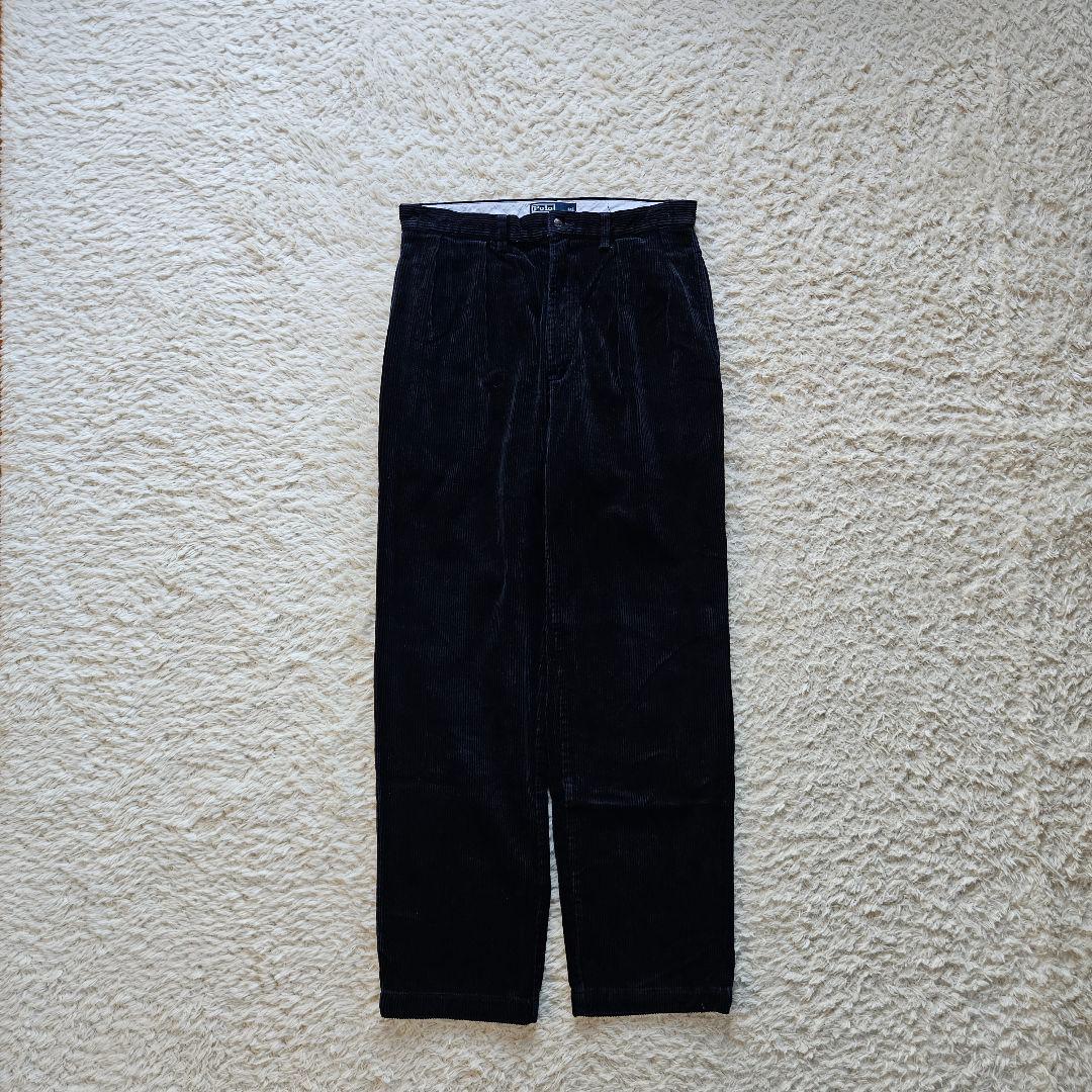【古着】Ralph Lauren 90s コーデュロイパンツ 2タック 太畝