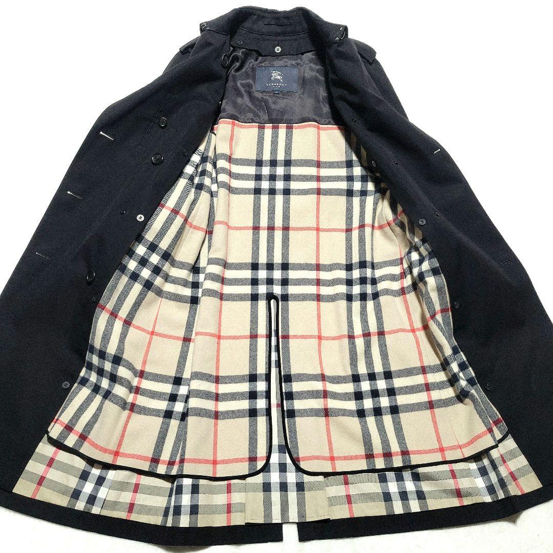 【美品】BURBERRY　トレンチコート ライナー メガチェック ベルト 黒