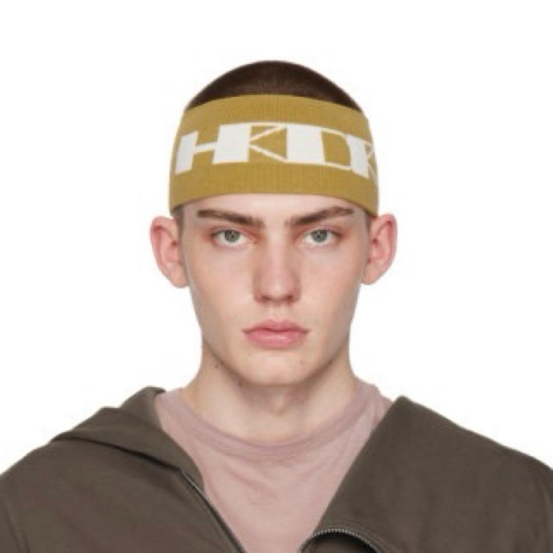 【新品タグ付】リックオウエンスダークシャドウ　ヘッドバンド　マスタード