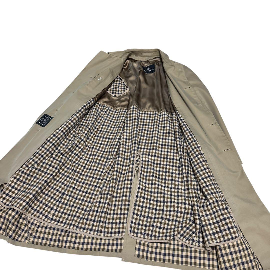 アクアスキュータム カシミヤウール　ライナー付 ステンカラーコートベージュ XL