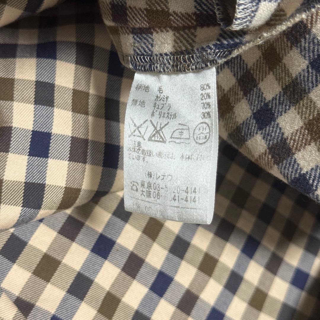 アクアスキュータム カシミヤウール　ライナー付 ステンカラーコートベージュ XL