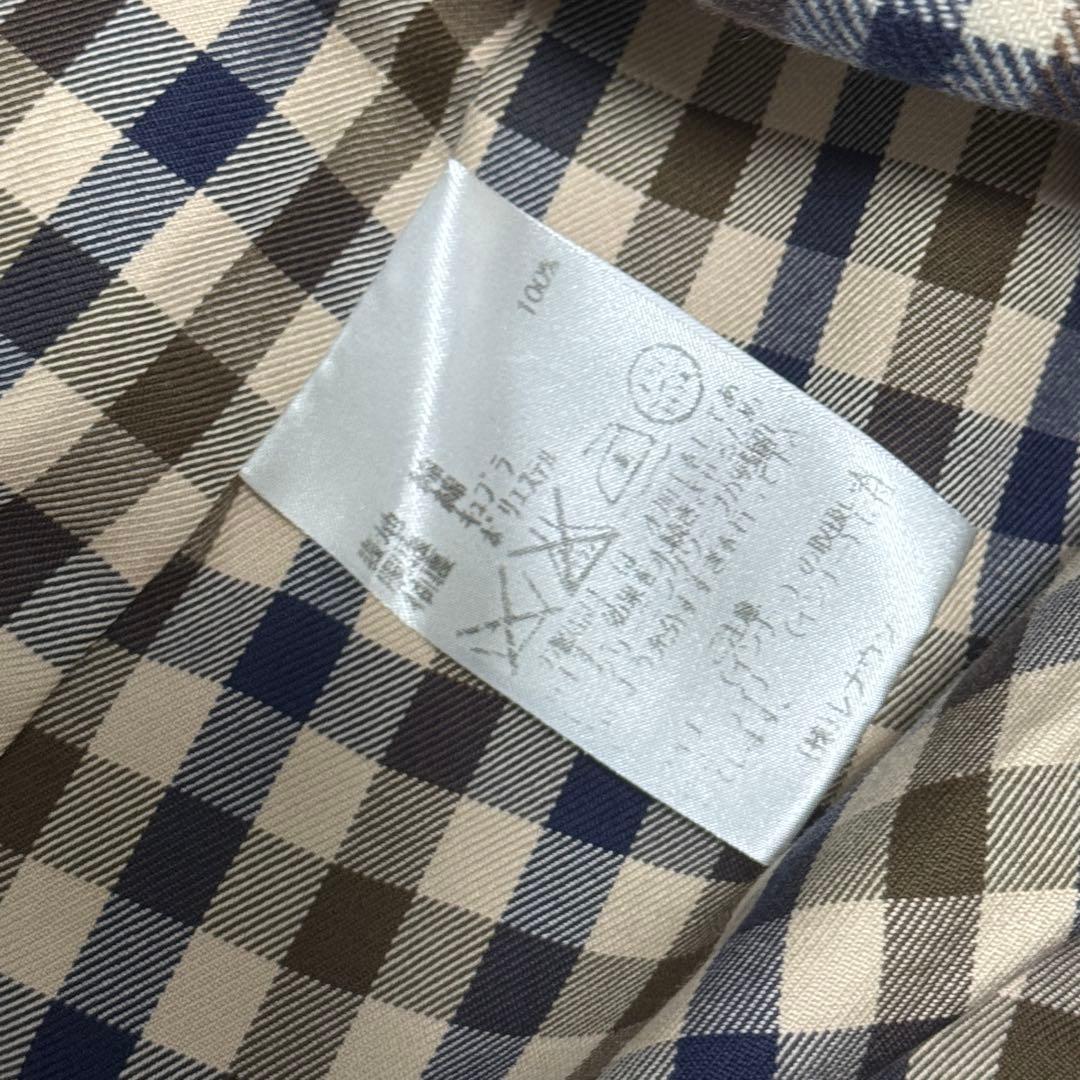 アクアスキュータム カシミヤウール　ライナー付 ステンカラーコートベージュ XL