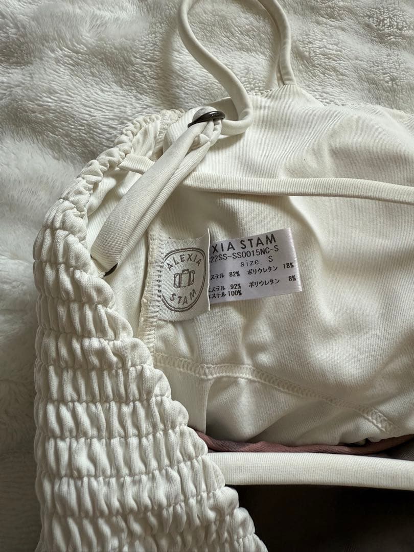 ALEXIA STAM モンステラ柄 ワンピース水着 S