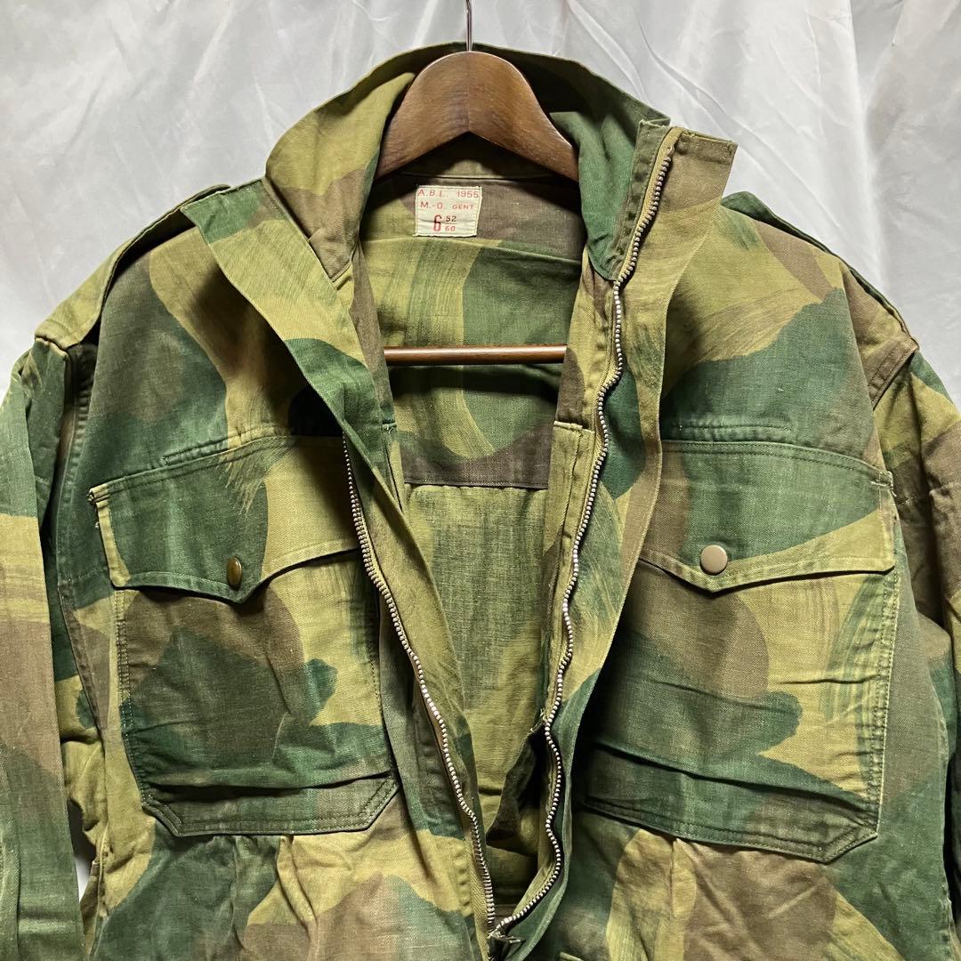50's ベルギー軍 デニソンスモック　 ブラッシュストロークカモ　実物　官給品