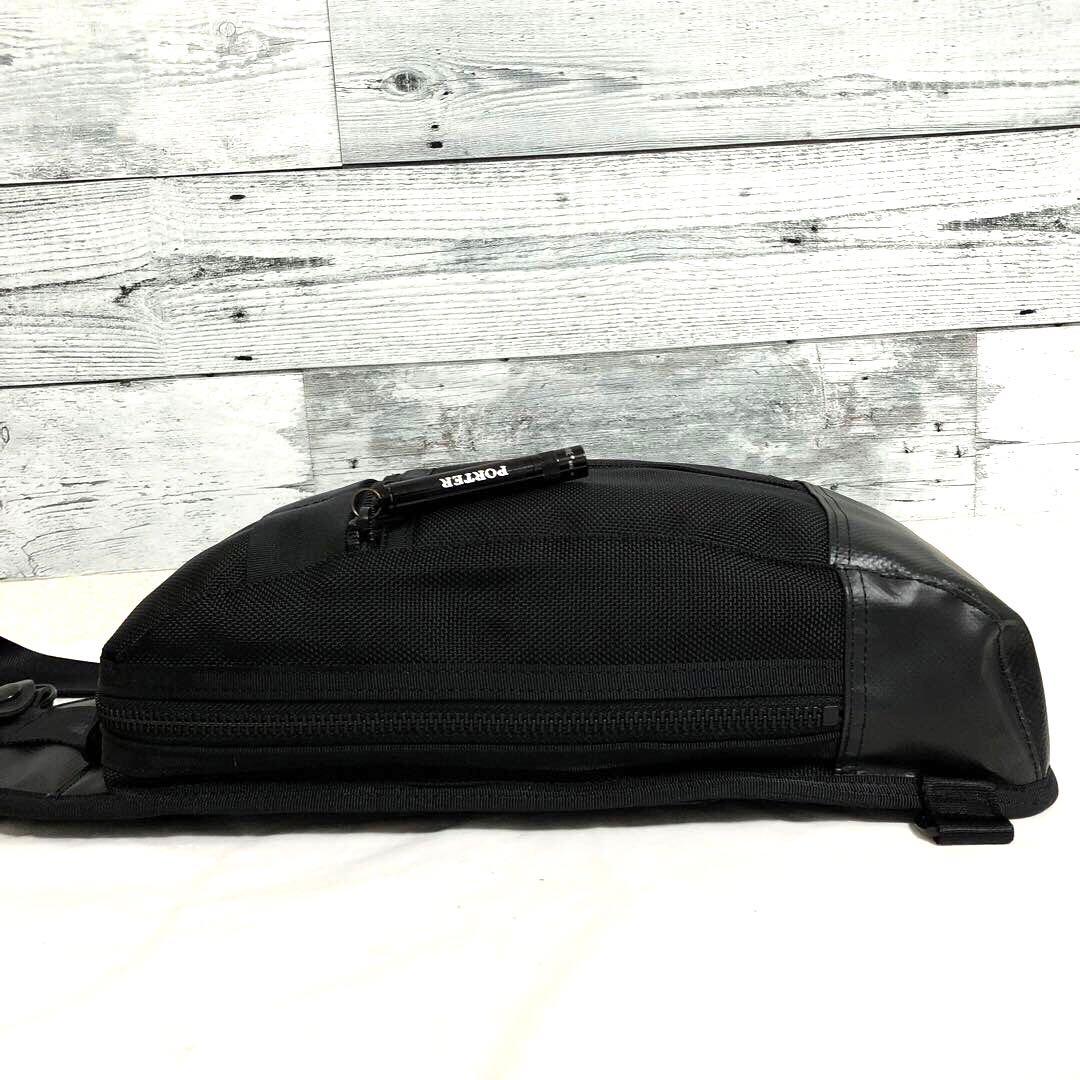 未使用級✨ポーターヒート スリングショルダー ボディバッグ マグライト ブラック